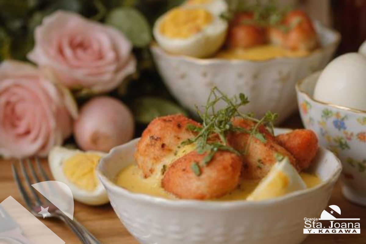 Ovos Frescos no Bacalhau e Pratos com Peixe