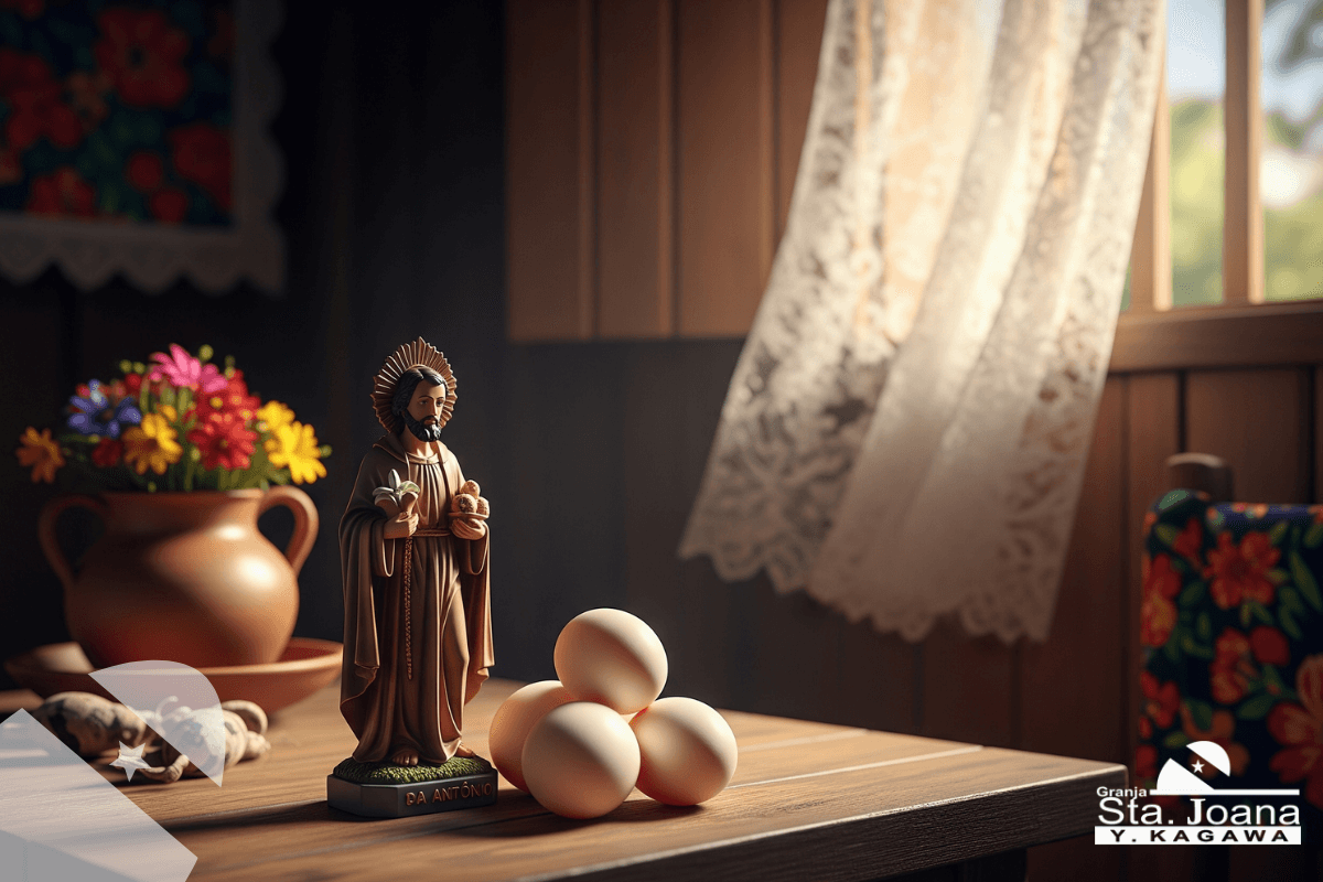 Santo Antonio e alguns ovos